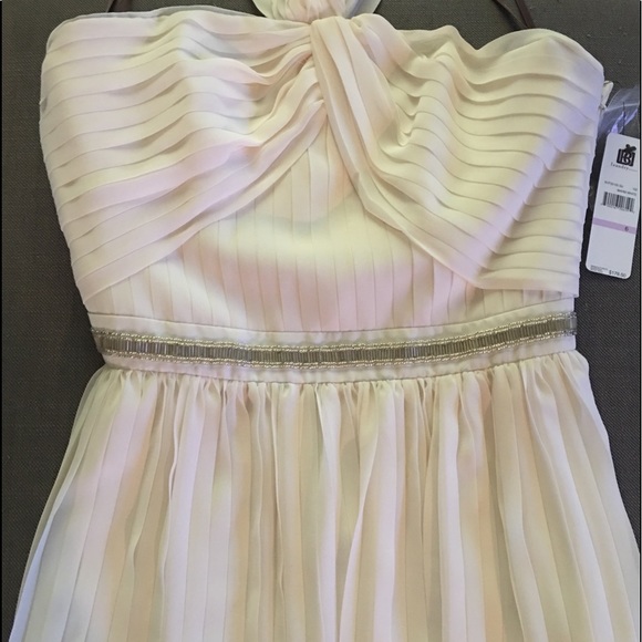 Laundry by Design cream pleated cocktail dress - Picture 3 of 8